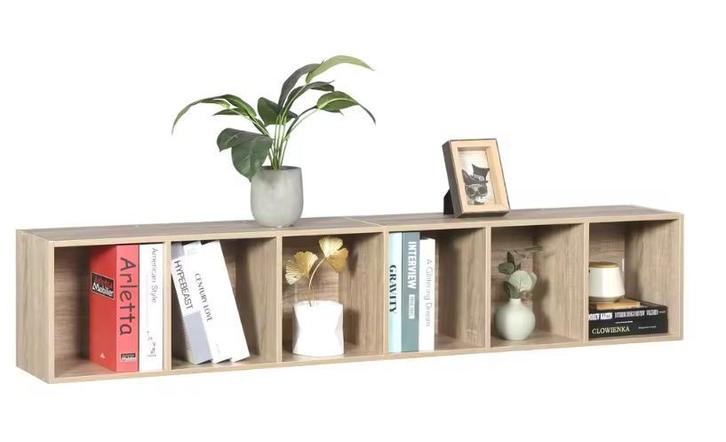 Boekenkast met 6 Vakken – Smalle Moderne Opbergkast, Huis en Inrichting, Kasten | Boekenkasten, Nieuw, Verzenden