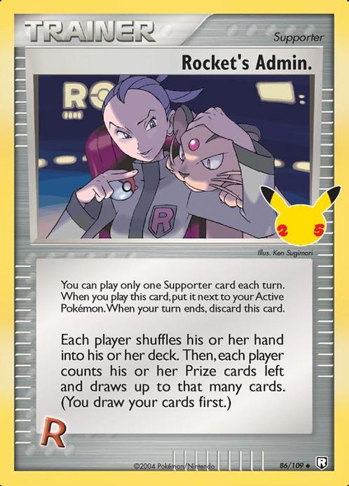 Rockets Admin 86/109 Celebrations, Hobby en Vrije tijd, Verzamelkaartspellen | Pokémon, Losse kaart, Nieuw, Foil, Ophalen of Verzenden