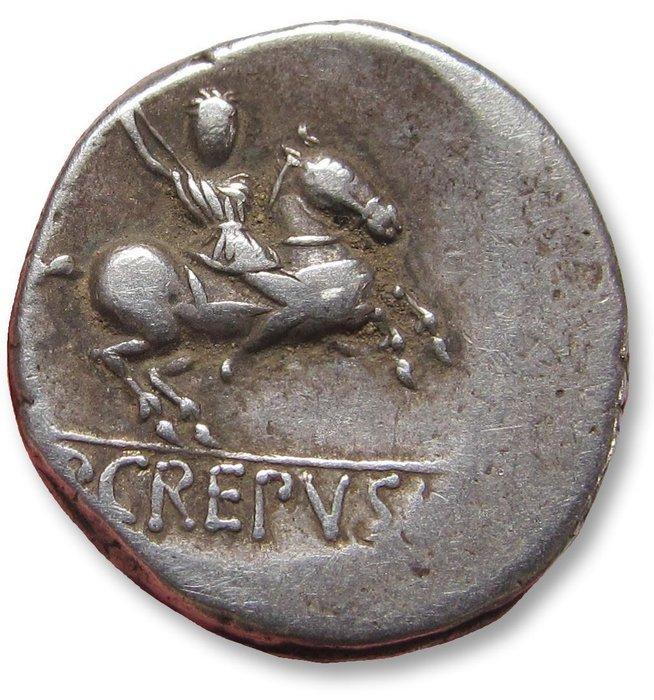 Romeinse Republiek. P. Crepusius. Denarius Rome 82 B.C. -, Postzegels en Munten, Munten | Europa | Niet-Euromunten