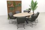 4 Seasons Outdoor Fabrice groen/GI Edison 220x115 cm. ovale, Tuin en Terras, Tuinsets en Loungesets, Verzenden, Nieuw, Overige materialen