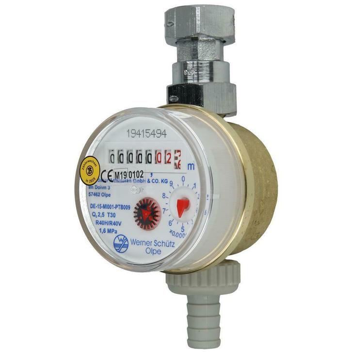 Tapkraan watermeter, Doe-het-zelf en Verbouw, Overige Doe-het-zelf en Verbouw, Nieuw, Ophalen of Verzenden