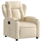 Relaxfauteuil Creme | Verstelbaar | OP = OP! Comfortabel, Huis en Inrichting, Fauteuils, Ophalen of Verzenden, Nieuw, 75 tot 100 cm
