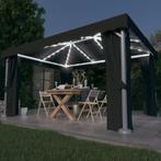 vidaXL Prieel met gordijn en LED-lichtslinger 4x3 m, Tuin en Terras, Partytenten, Verzenden, Nieuw