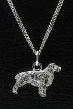 Zilveren Engelse springer spaniel ketting hanger - groot, Verzenden, Nieuw