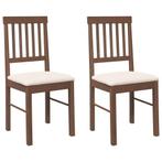 Eetkamerstoelen Massief Hout - Retourdeal - 2 Stuks!, Huis en Inrichting, Ophalen of Verzenden, Nieuw, Bruin, Twee