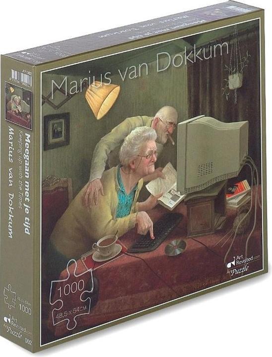 Marius van Dokkum - Meegaan met je Tijd Puzzel (1000, Hobby en Vrije tijd, Denksport en Puzzels, Nieuw, Verzenden