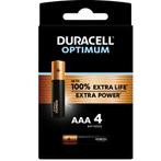 Duracell Optimum AAA Alkaline batterij 4 pack, Audio, Tv en Foto, Accu's en Batterijen, Verzenden, Nieuw