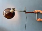 Dijkstra Swivel Arm Mid Century Wall Lamp with Brown Shade, Ophalen of Verzenden, Nieuw