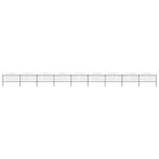 vidaXL Tuinhek met speren bovenkant (1,25-1,5)x15,3 m staal, Verzenden, Nieuw, IJzer, Minder dan 1 meter
