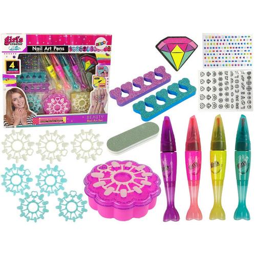 Beauty nail art pen nagellak pennen met plaknagels,, Kinderen en Baby's, Speelgoed | Overig, Ophalen of Verzenden