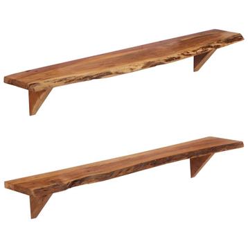 Wandschappen Massief Acaciahout - 110 x 20 x 18 cm beschikbaar voor biedingen