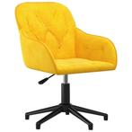 Bureaustoel Geel Fluweel | Tweedekansje | Design Koopje, Huis en Inrichting, Bureaustoelen, Ophalen of Verzenden, Nieuw, Geel