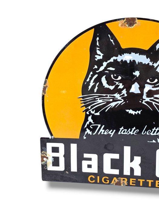 Cigarettes Black Cat - Emaille plaat - Emaille, Antiek en Kunst, Antiek | Wandborden en Tegels