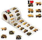 Sluitstickers vrachtwagen dumper beloning rond etiket 2,5 cm, Ophalen of Verzenden, Nieuw