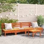 vidaXL Tuinbanken 4 st zonder armleuning massief grenenhout, Verzenden, Nieuw
