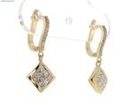 Oorbellen - 14 karaat Geel goud - 1.08ct. tw. Diamant, Nieuw