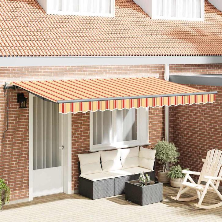 vidaXL Inklapbaar Zonnescherm Multikleur 400 x 200 cm, Tuin en Terras, Zonneschermen, Nieuw, Verzenden