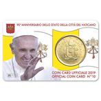 Vaticaan 50 Cent 2019 BU Coincard, Postzegels en Munten, Munten | Europa | Euromunten, Verzenden