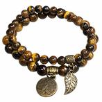 Fako Bijoux® - Dubbele Kralen Armband  Met Levensboom &, Sieraden, Tassen en Uiterlijk, Armbanden, Verzenden, Nieuw