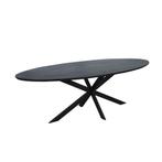 *WOONWINKEL* Starfurn Ferris Ovale Eettafel Zwart Eiken 210, Huis en Inrichting, Verzenden, Nieuw
