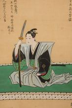 Hangende scroll  (kakejiku) met een portret van Yamana