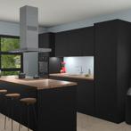Greeploze zwarte keuken Lima 25046, Huis en Inrichting, Keuken | Complete keukens, Verzenden, Nieuw