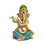 Beeld Ganesha met Fluit - (28 cm), Huis en Inrichting, Woonaccessoires | Boeddhabeelden, Nieuw, Verzenden