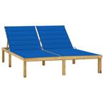 vidaXL Ligbed tweepersoons met kussens geïmpregneerd, Tuin en Terras, Ligbedden, Verzenden, Nieuw