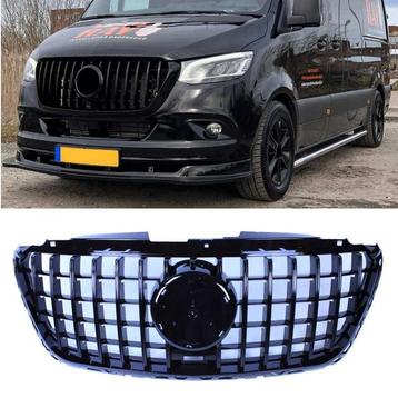 Grill voor mercedes sprinter w907 2019+ glanzend zwart beschikbaar voor biedingen