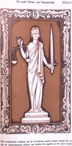 De zaak Onnes van Neyenrode op spotprent (lijst optie), Antiek en Kunst, Verzenden