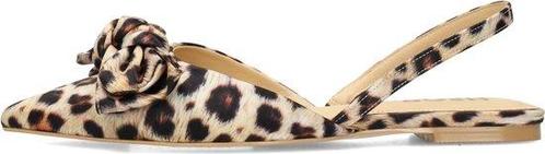 POSH by Poelman LOA Slingbacks - Bruin Met Dierenprint - 40, Kleding | Dames, Schoenen, Nieuw, Verzenden