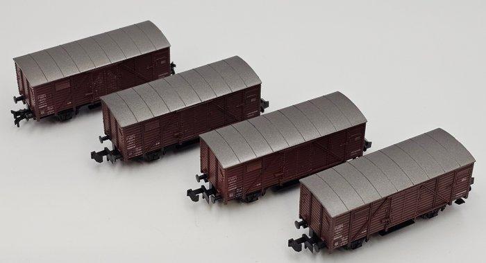 Roco N - 2323A - Modeltrein goederenwagon (4) - Vier, Hobby en Vrije tijd, Modeltreinen | N-Spoor