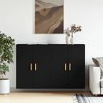 vidaXL Hangkasten 2 st bewerkt hout zwart, Verzenden, Nieuw, Overige houtsoorten