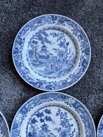 Zes Fijne Blauwe Borden(met label) - Bord (6) - Porselein -
