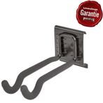 Dubbele wandhaak zwart 20 x 6 cm. tuingereedschap ophangen -, Ophalen of Verzenden, Nieuw