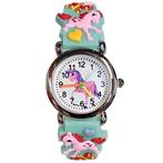 Fako® - Kinderhorloge - 3D - Eenhoorn Sunshine – Mintgroen, Verzenden, Nieuw