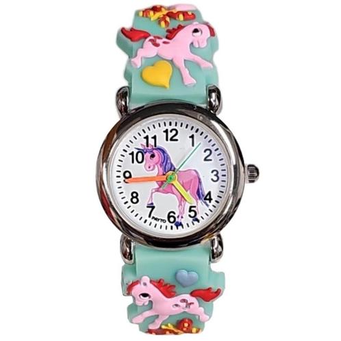 Fako® - Kinderhorloge - 3D - Eenhoorn Sunshine – Mintgroen, Sieraden, Tassen en Uiterlijk, Horloges | Kinderen, Verzenden
