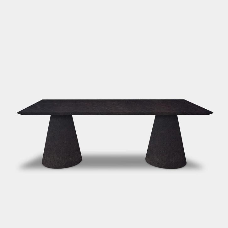 Tafel Rechthoekig Eikenhout  Kegelpoot  240x100, Huis en Inrichting, Tafels | Eettafels