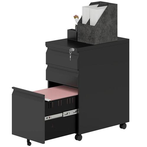 TRUUSK Rolcontainer Met 3 Lades, Mobiele Archiefkast Op Wiel, Diversen, Bureau-accessoires, Nieuw, Verzenden