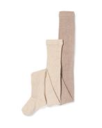 HEMA Kindermaillots rib - 2 paar lichtbruin, Verzenden, Nieuw