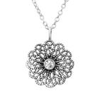 Ketting zilver met kristal, Ophalen of Verzenden, Nieuw, Zilver, Zilver