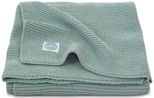 Jollein Basic Knit Forest Green 75x100 cm Wiegdeken, Kinderen en Baby's, Dekens, Slaapzakjes en Inbakerproducten, Nieuw, Verzenden