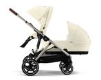 Showmodel Cybex Gazelle Duo Seashell Beige € 699,=, Kinderen en Baby's, Kinderwagens en Combinaties, Nieuw, Combiwagen, Verstelbare duwstang