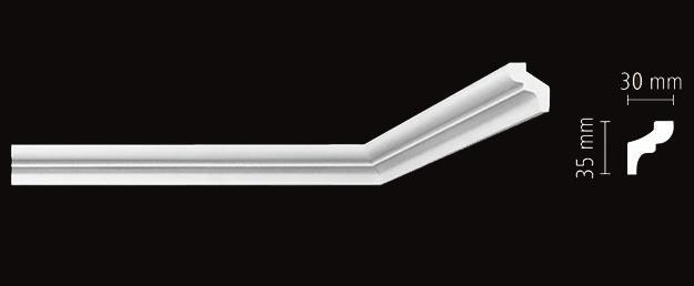 Kroonlijst Nomastyl F+ (35 x 30 mm), lengte 2 m, Doe-het-zelf en Verbouw, Plinten en Afwerking, Nieuw, Ophalen of Verzenden