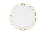 Witte Borden Gouden Rand 18,5cm 6st, Verzenden, Nieuw