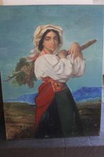 Europese school (XIX) - Italienisches Mädchen mit Trauben