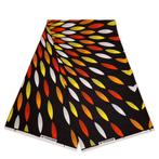 Afrikaanse print stof - Zwart / gele sunburst - 100% katoen, Ophalen of Verzenden, Nieuw