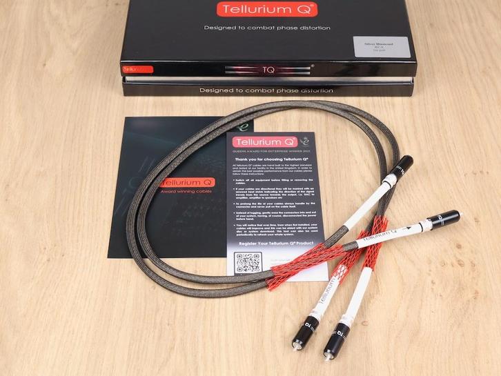 Tellurium Q Silver Diamond highend audio interconnects RCA 1, Audio, Tv en Foto, Audiokabels en Televisiekabels, Overige kabels