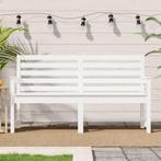 vidaXL Tuinbank 159,5x48x91,5 cm massief grenenhout wit, Tuin en Terras, Tuinbanken, Verzenden, Nieuw