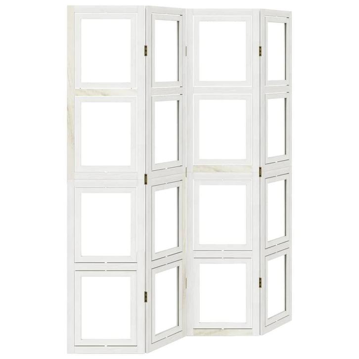 Kamerscherm Wit - 4 Panelen | retourdeal | 47% Korting!, Huis en Inrichting, Woonaccessoires | Kamerschermen, Nieuw, Ophalen of Verzenden